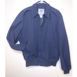 Vintage Mens Military Utility Bomber Jacket 46R Navy Blue DSCP Wings Collection